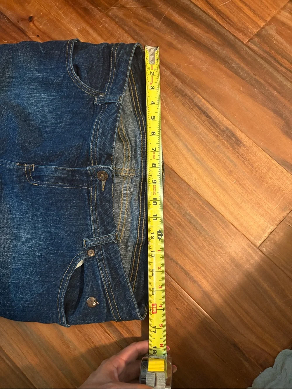 Vintage Apple Bottoms Jeans Size 11/12 Dark Wash Heart Pocket Y2K Bootcut (1353)